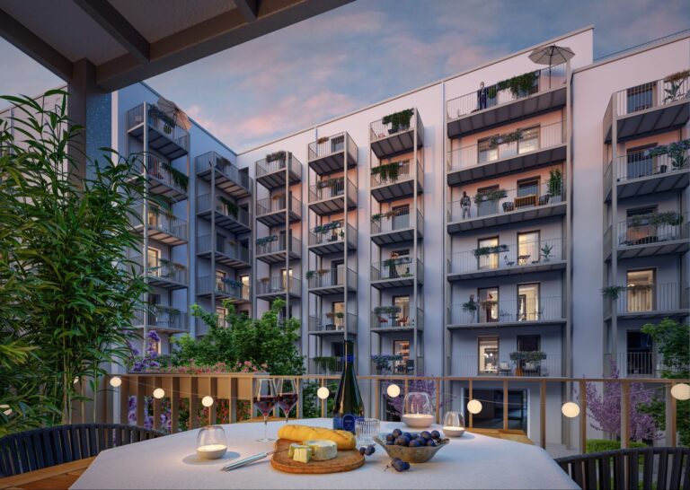 Außenaufnahme einer Neubauwohnung in Nürnberg