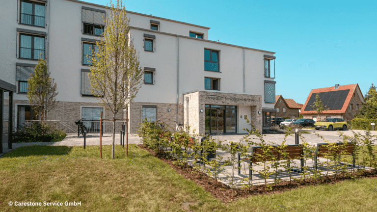 Außenaufnahme einer Pflegeimmobilie in Verl